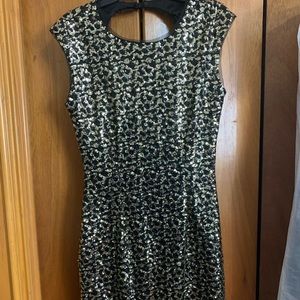 Black & Gold Mini Dress
